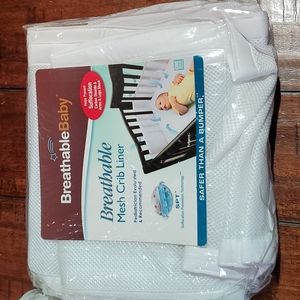 Breathable mesh crib liner